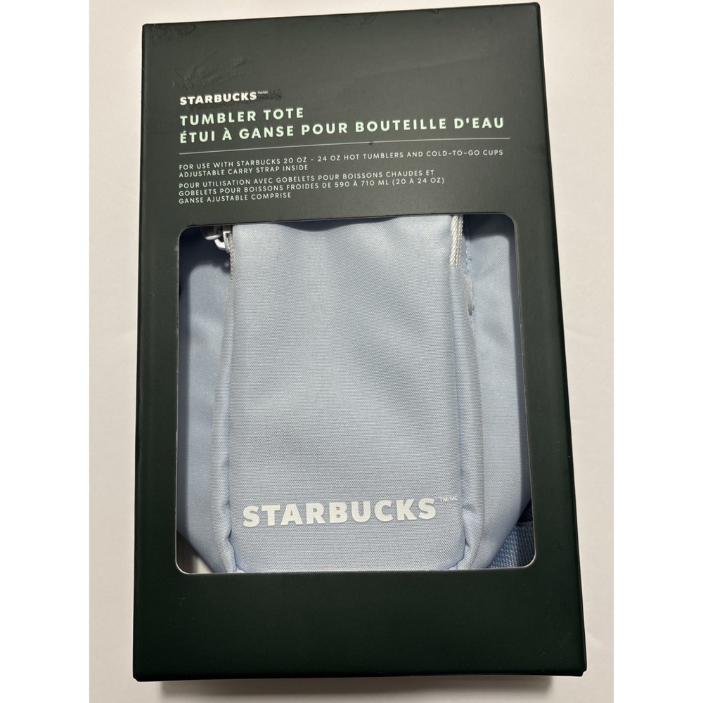 Starbucks 2025 Tumbler Tote Bag‎ With Adjustable Strap Powder Blue (NEW)